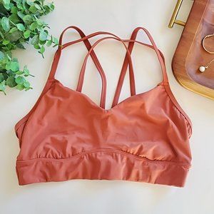 Women's Burnt Orange Athletic Top Sports Bra Large